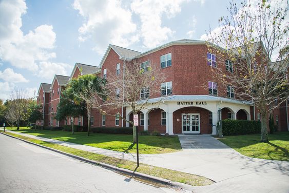 Hatter Hall main residential building entrance