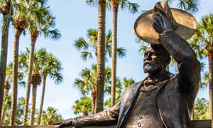 John B. Stetson statue in Palm Court