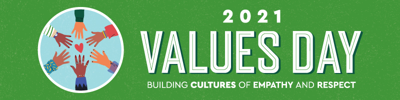 Values Day 2021 banner with logo and theme